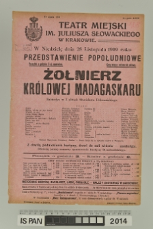 ŻOŁNIERZ KRÓLOWEJ MADAGASKARU