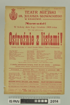 OSTROŻNIE Z LISTAMI !