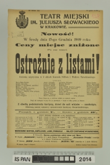 OSTROŻNIE Z LISTAMI!
