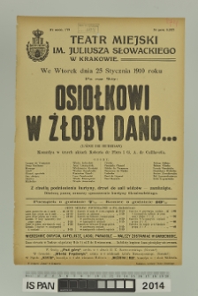 OSIOŁKOWI W ŻŁOBY DANO…