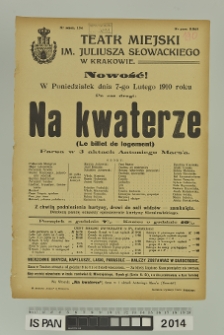 NA KWATERZE (Le billet de logement)