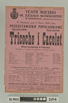 TRICOCHE I CACOLET (Dom komisowy w Paryżu)