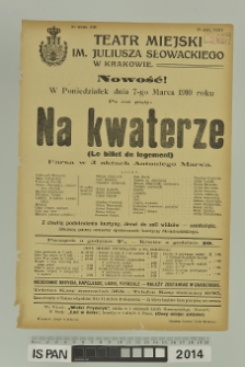NA KWATERZE (Le billet de logement)