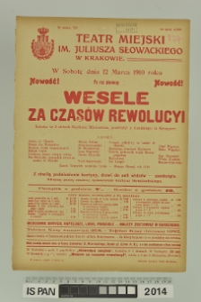 WESELE ZA CZAS&Oacute;W REWOLUCYI