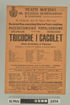TRICOCHE I CACOLET (Dom komisowy w Paryżu)
