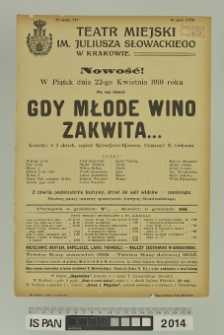 GDY MŁODE WINO ZAKWITA…