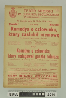 KOMEDYA O CZŁOWIEKU, KTÓRY ZAŚLUBIŁ NIEMOWĘ (fr)