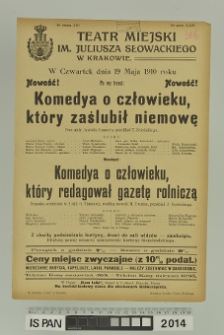 KOMEDYA O CZŁOWIEKU, KTÓRY ZAŚLUBIŁ NIEMOWĘ (fr)