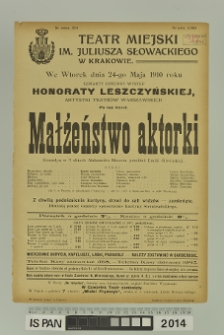 MAŁŻEŃSTWO AKTORKI