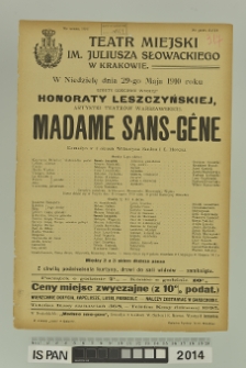 MADAME SANS-G&Ecirc;NE