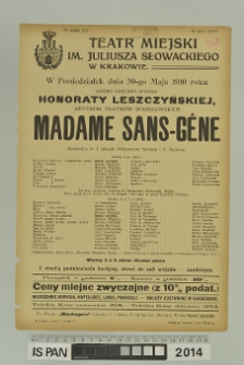 MADAME SANS-GÊNE