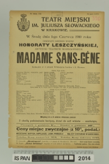 MADAME SANS-G&Ecirc;NE