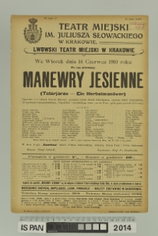 MANEWRY JESIENNE (Tata̓rja̓ra̓s – Ein Herbstmanöver)