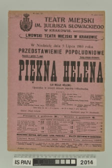 PIĘKNA HELENA (La belle Helene)