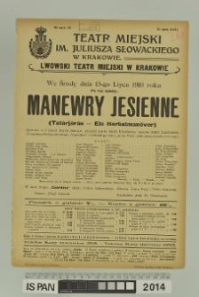 MANEWRY JESIENNE (Tata̓rja̓ra̓s – Ein Herbstmanöver)