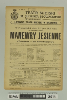 MANEWRY JESIENNE (Tata̓rja̓ra̓s – Ein Herbstmanöver)