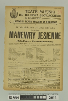 MANEWRY JESIENNE (Tata̓rja̓ra̓s – Ein Herbstmanöver)