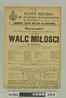 WALC MIŁOŚCI (Der Liebeswalzer)