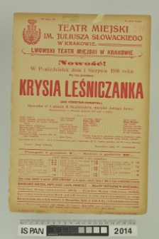 KRYSIA LEŚNICZANKA (Die Förster-Christel)