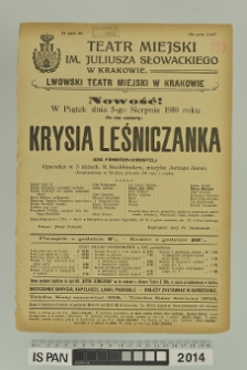 KRYSIA LEŚNICZANKA (Die Förster-Christel)