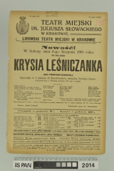 KRYSIA LEŚNICZANKA (Die Förster-Christel)