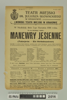 MANEWRY JESIENNE (Tata̓rja̓ra̓s – Ein Herbstmanöver)