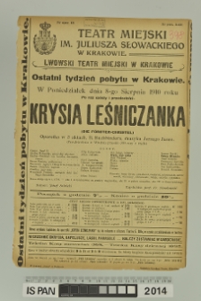 KRYSIA LEŚNICZANKA (Die Förster-Christel)