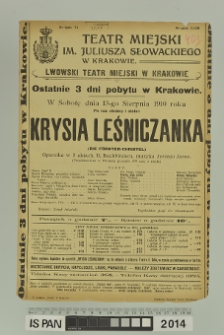 KRYSIA LEŚNICZANKA (Die Förster-Christel)