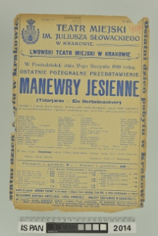 MANEWRY JESIENNE (Tata̓rja̓ra̓s &ndash; Ein Herbstman&ouml;ver)