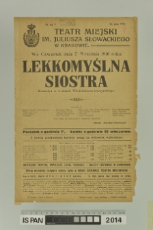 LEKKOMYŚLNA SIOSTRA