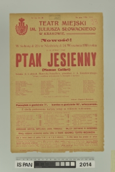 PTAK JESIENNY (Maman Colibri)