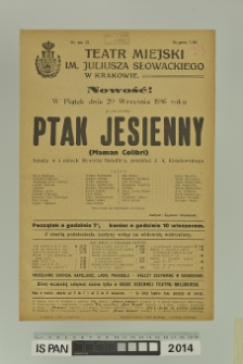 PTAK JESIENNY (Maman Colibri)