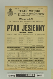 PTAK JESIENNY (Maman Colibri)