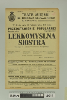 LEKKOMYŚLNA SIOSTRA