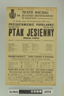 PTAK JESIENNY (Maman Colibri)