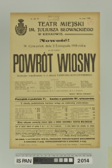 POWRÓT WIOSNY