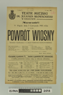 POWRÓT WIOSNY