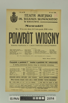 POWRÓT WIOSNY