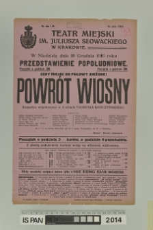 POWRÓT WIOSNY