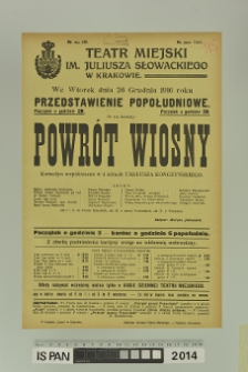 POWRÓT WIOSNY