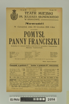 POMYSŁ PANNY FRANCISZKI