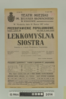 LEKKOMYŚLNA SIOSTRA