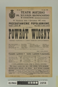 POWRÓT WIOSNY