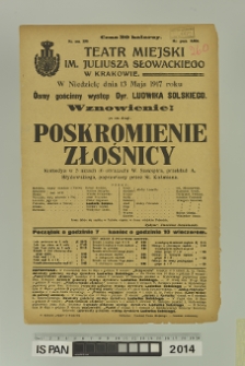 POSKROMIENIE ZŁOŚNICY