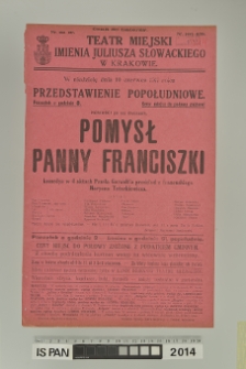 POMYSŁ PANNY FRANCISZKI