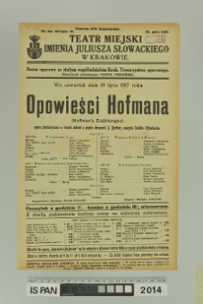 OPOWIEŚCI HOFMANA (Hoffman's Erzählungen)