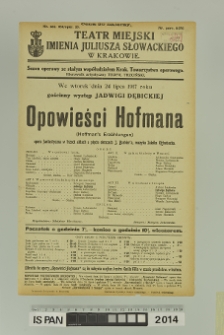 OPOWIEŚCI HOFMANA (Hoffman's Erzählungen)