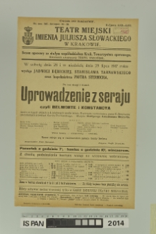 UPROWADZENIE Z SERAJU CZYLI BELMONTE I KONSTANCYA