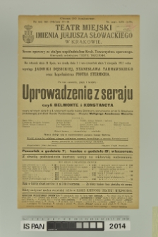 UPROWADZENIE Z SERAJU CZYLI BELMONTE I KONSTANCYA