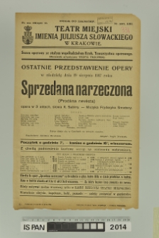 SPRZEDANA NARZECZONA (Prodána nevěsta)
